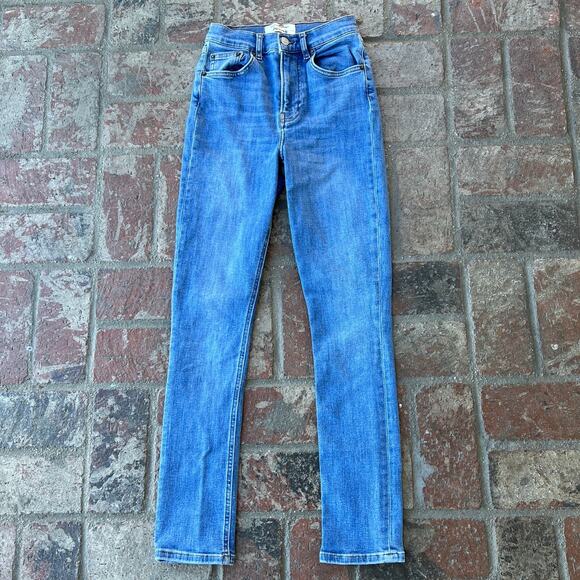 Reformation Jeans Skinny Size 25 Blue Slim - Picture 1 of 3
